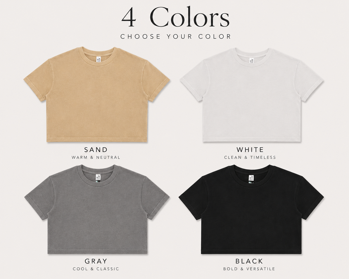 The Seen Collection | Embroidered Boxy Cropped Tee
