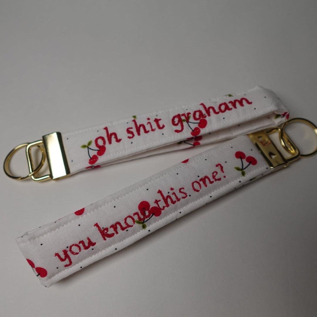 Cherry Pie Keychain Wristlet