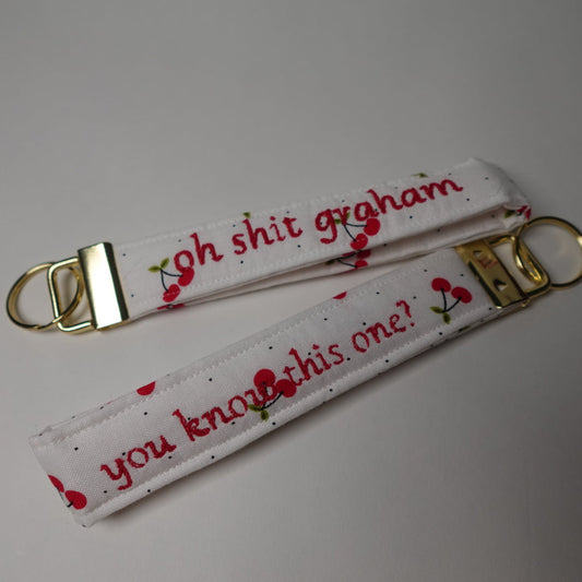 Cherry Pie Keychain Wristlet
