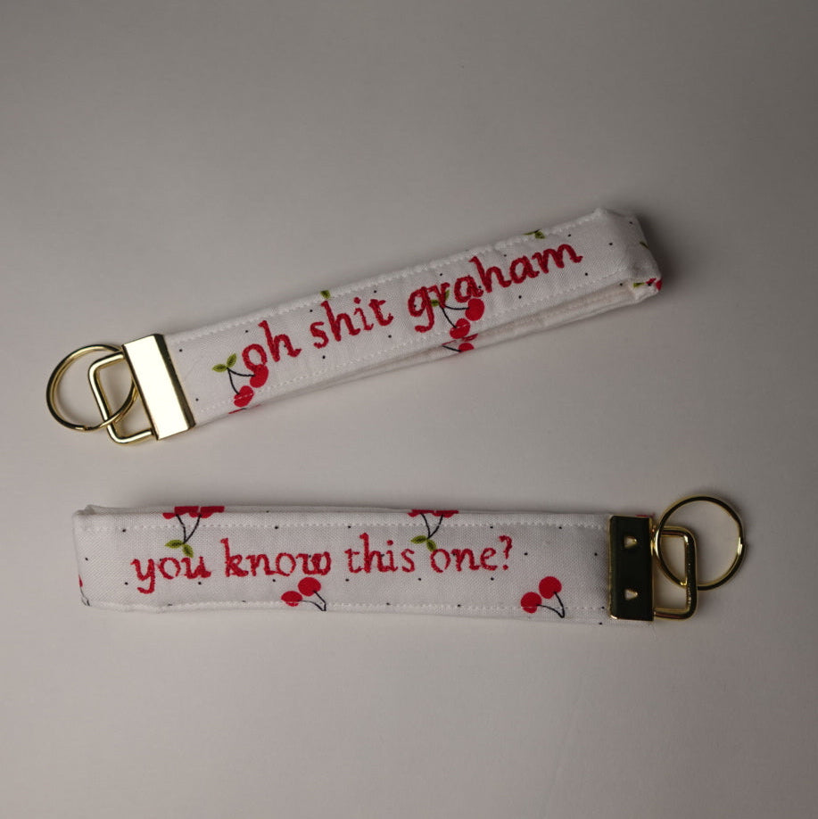 Cherry Pie Keychain Wristlet