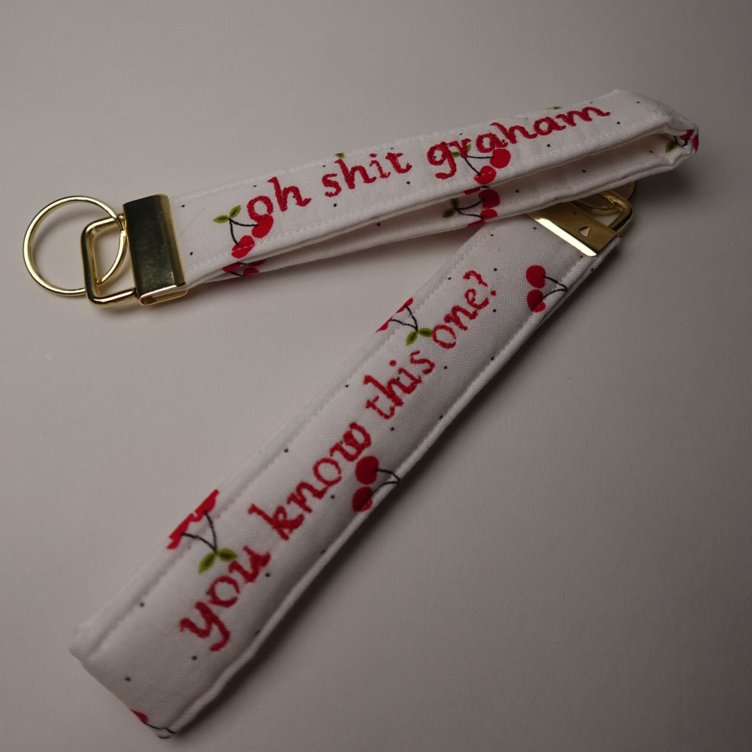 Cherry Pie Keychain Wristlet